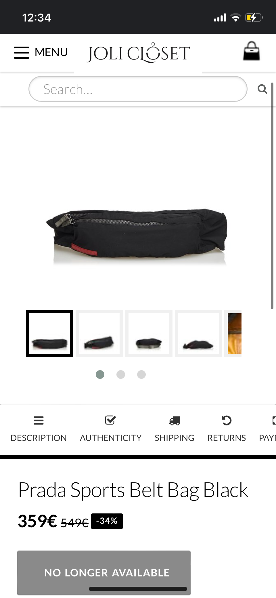 Prada waist bag
