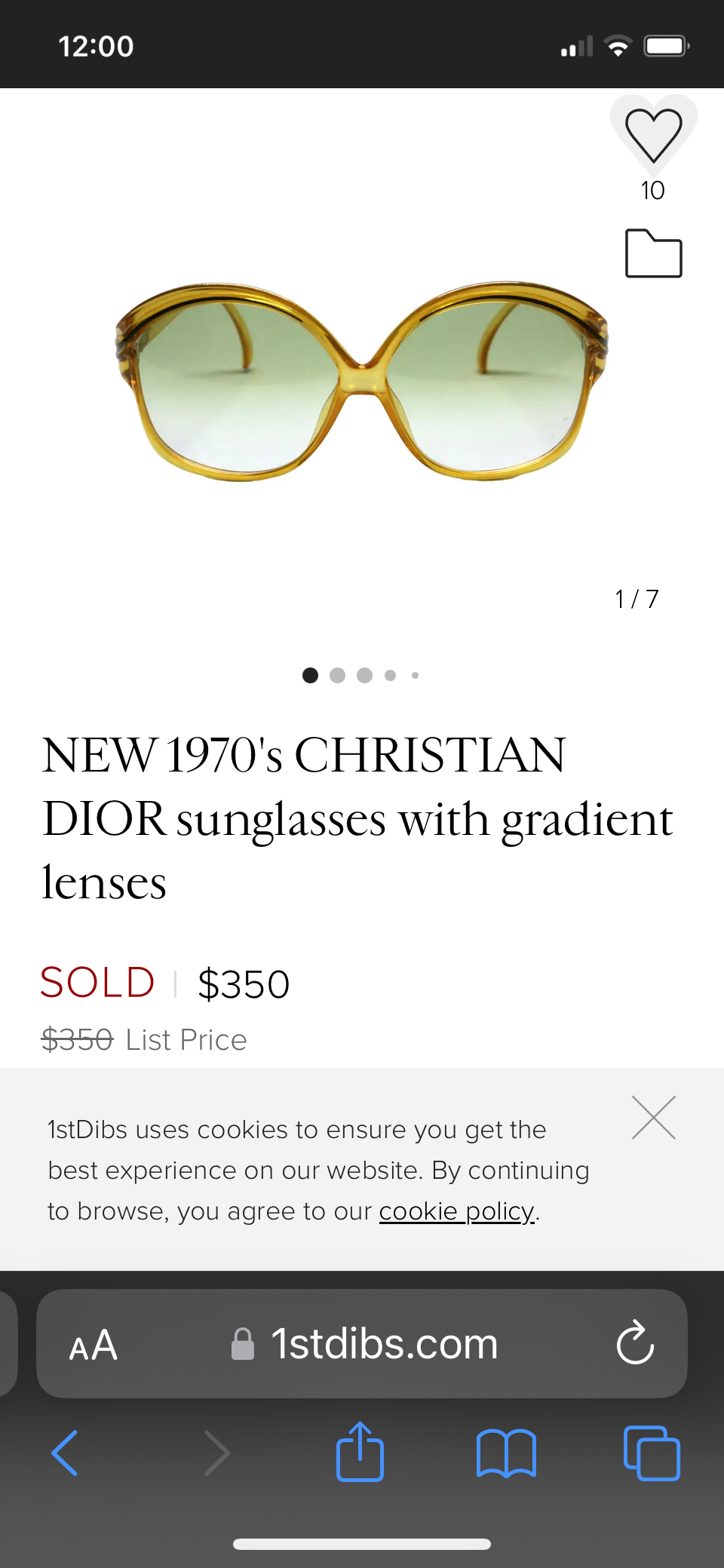 70’s Christian Dior sunglasses