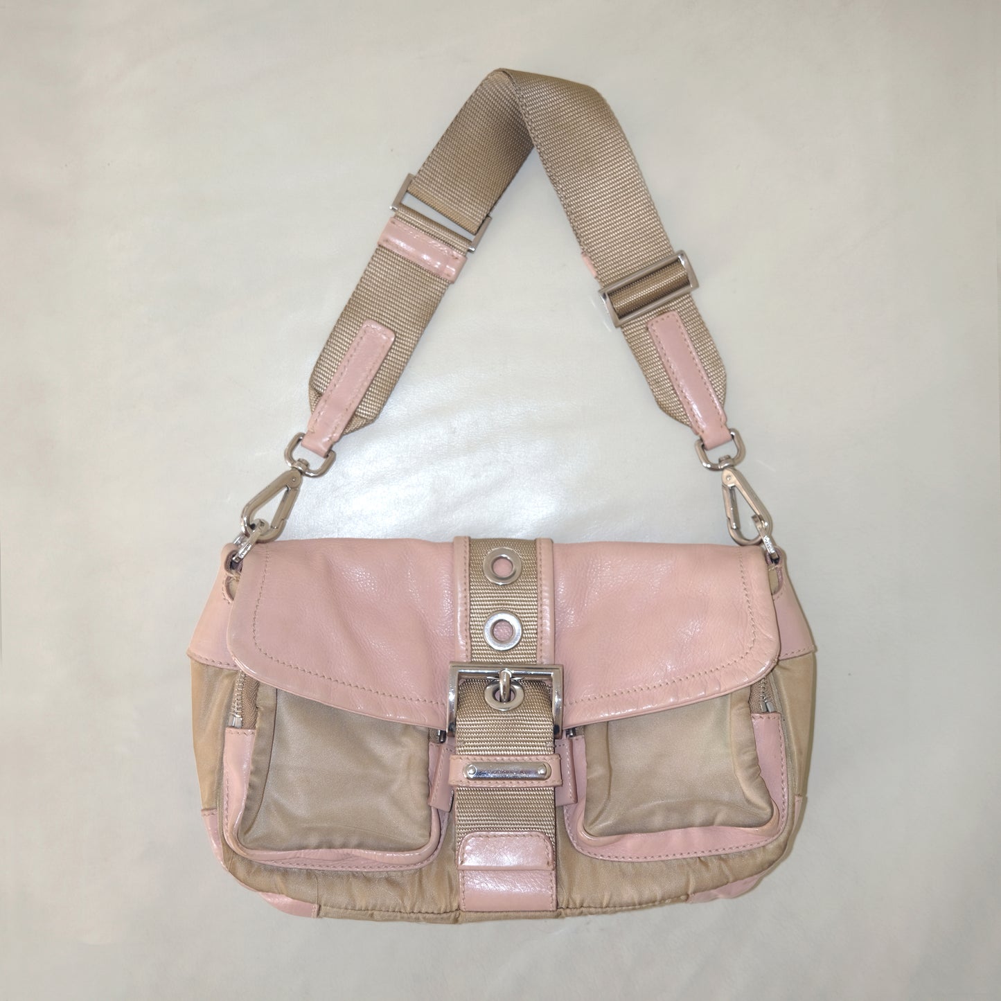 Prada nylon & leather shoulder bag