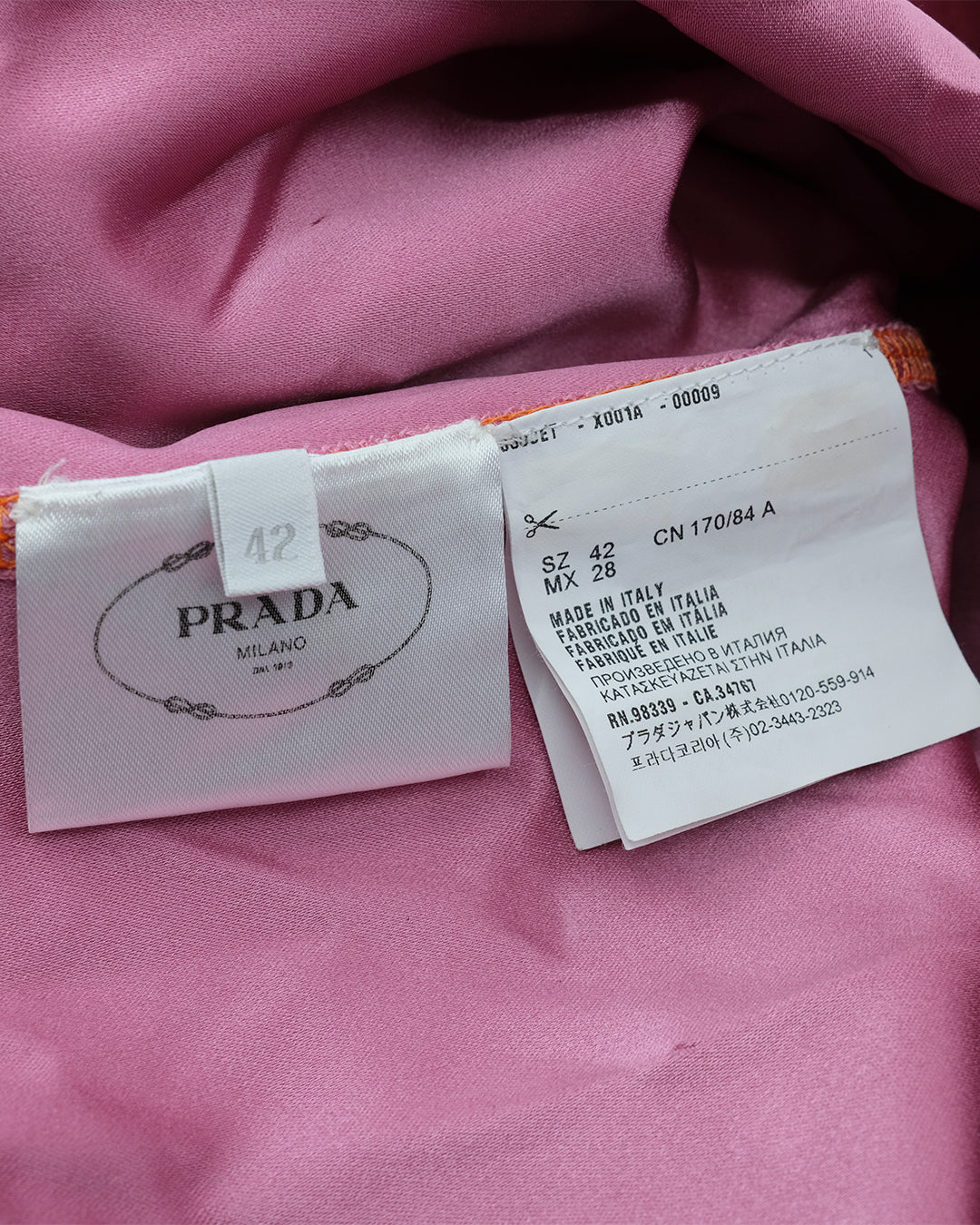 PRADA SILK SATIN TOP (M)