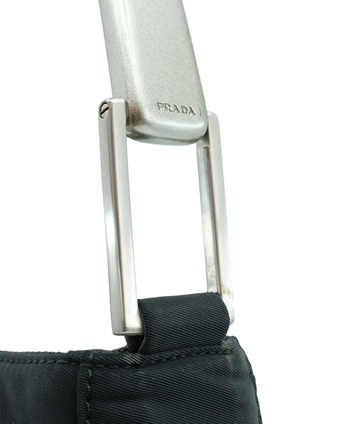 PRADA METAL HANDLE NYLON BAG