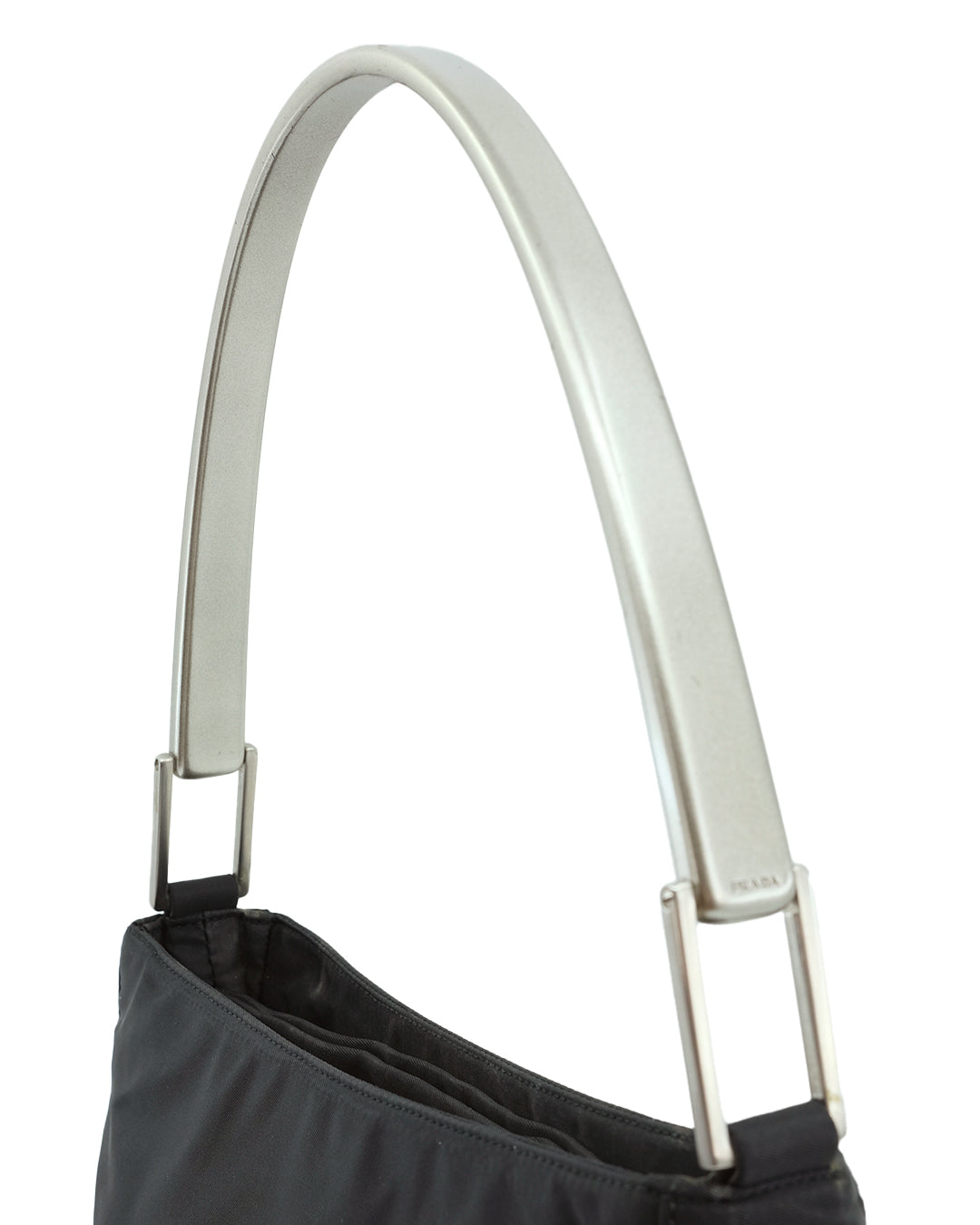 PRADA METAL HANDLE NYLON BAG