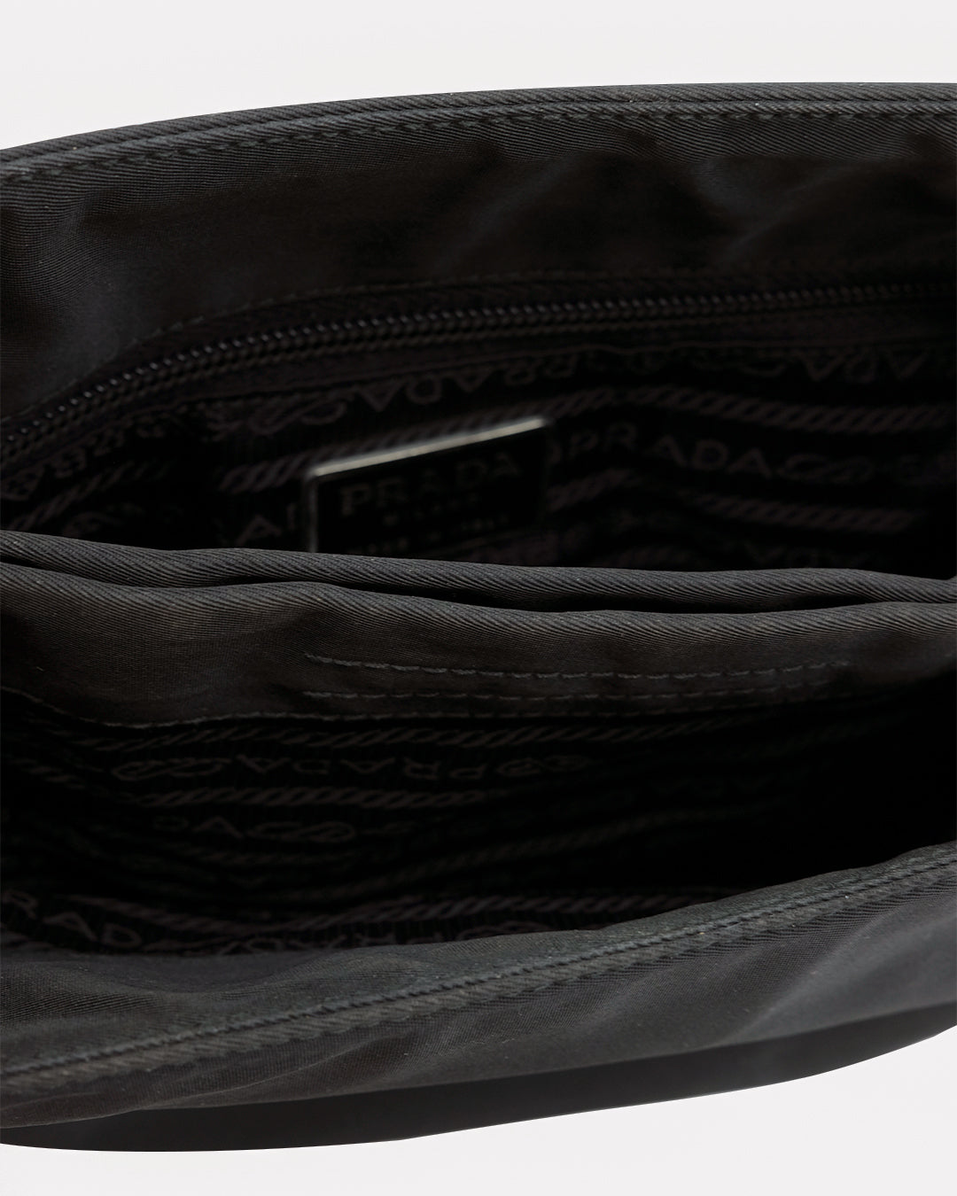 PRADA METAL HANDLE NYLON BAG