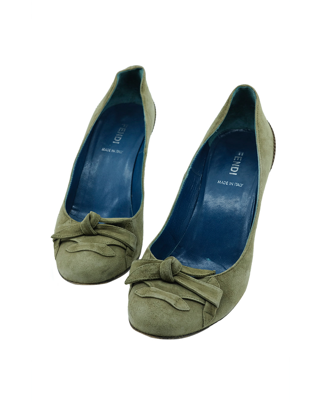 FENDI GREEN HEELS (36.5)