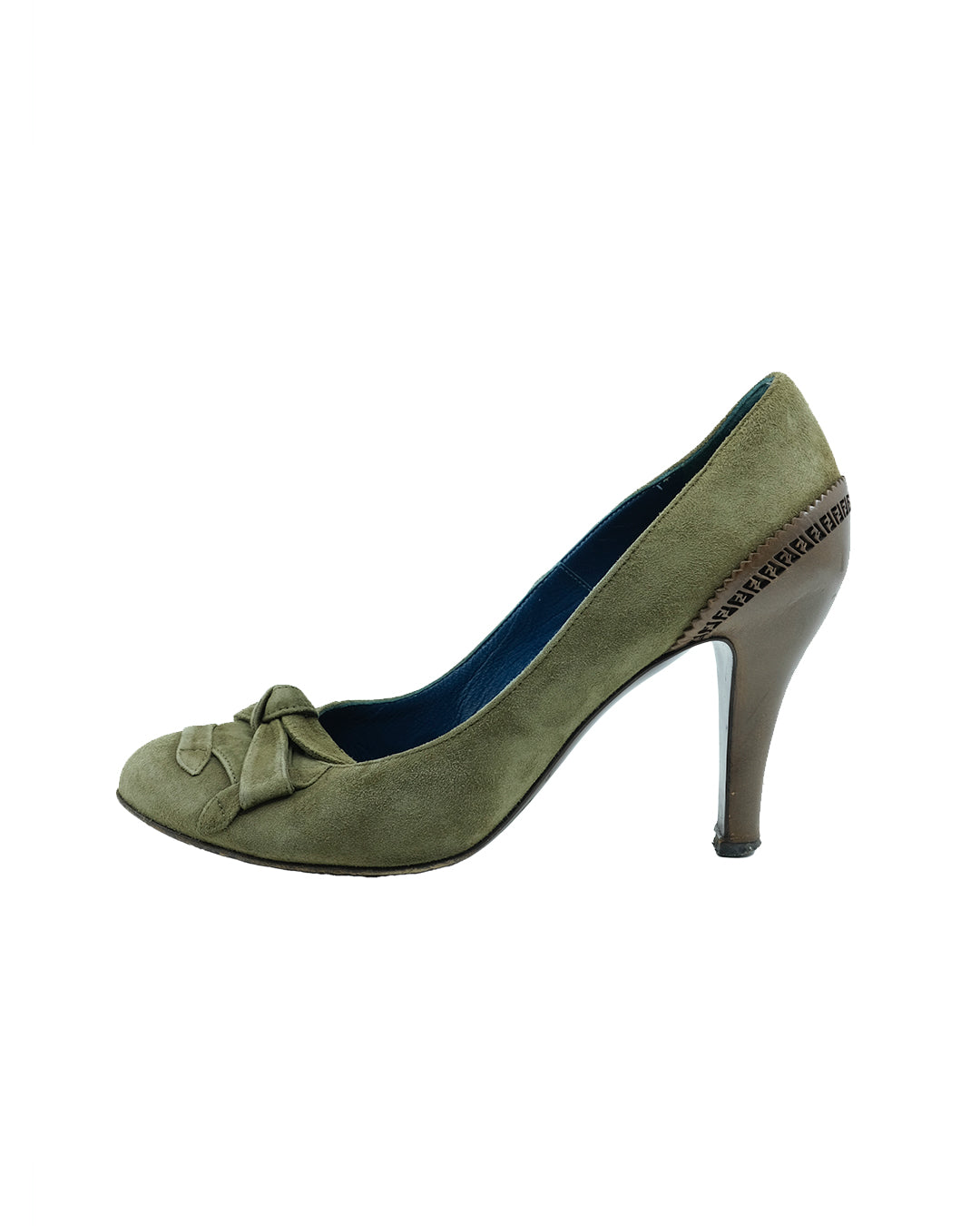 FENDI GREEN HEELS (36.5)