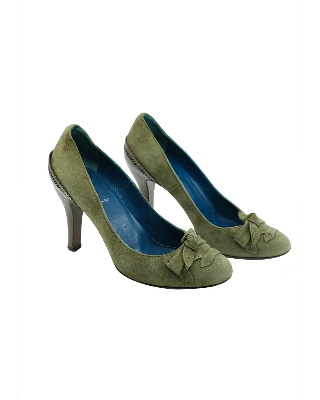 FENDI GREEN HEELS (36.5)