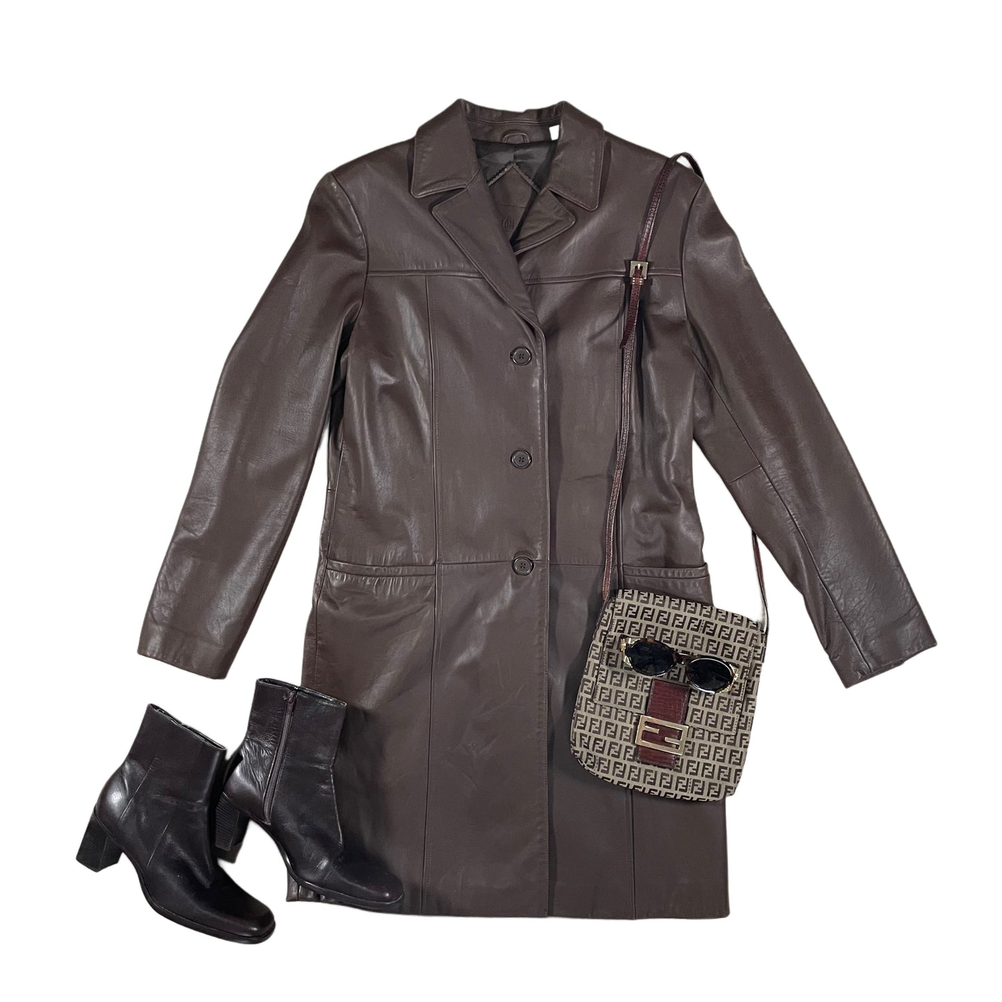 Preston & York lamb leather coat (S)