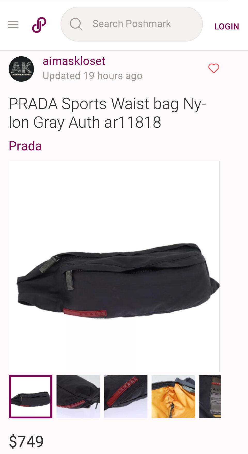 Prada waist bag