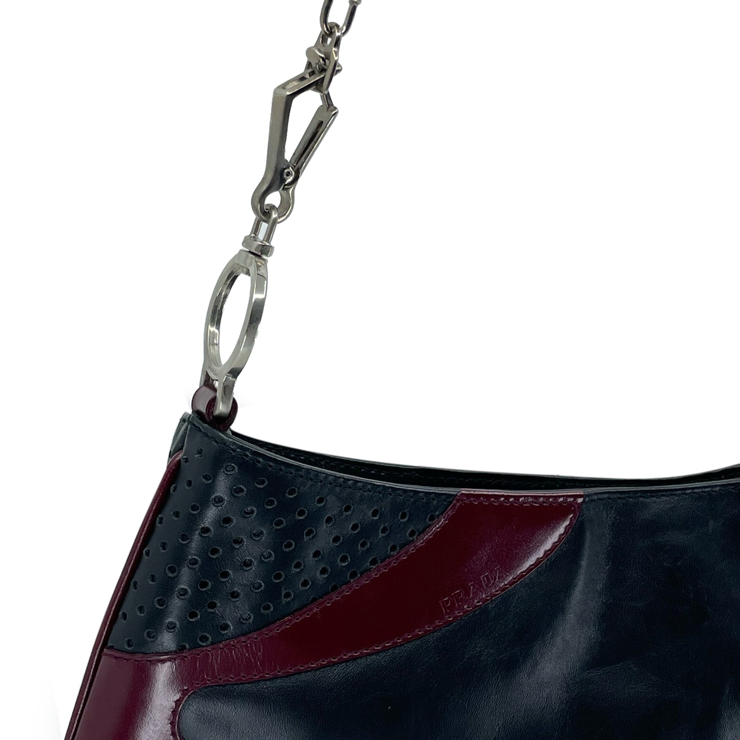 90's Prada leather shoulder bag