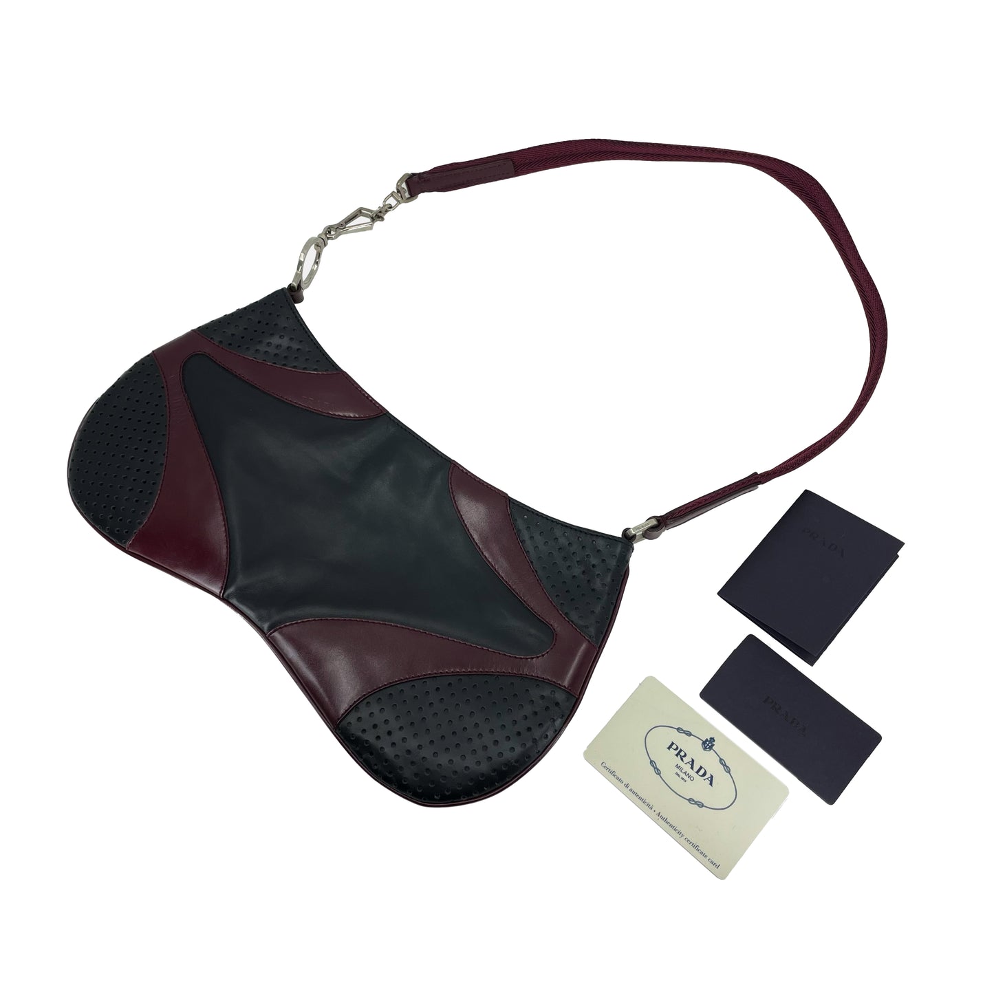 90's Prada leather shoulder bag