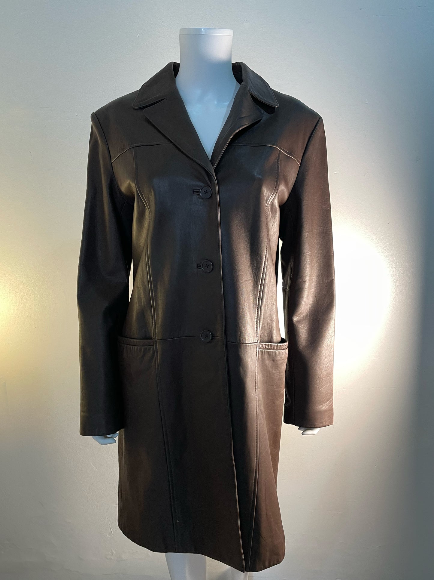 Preston & York lamb leather coat (S)