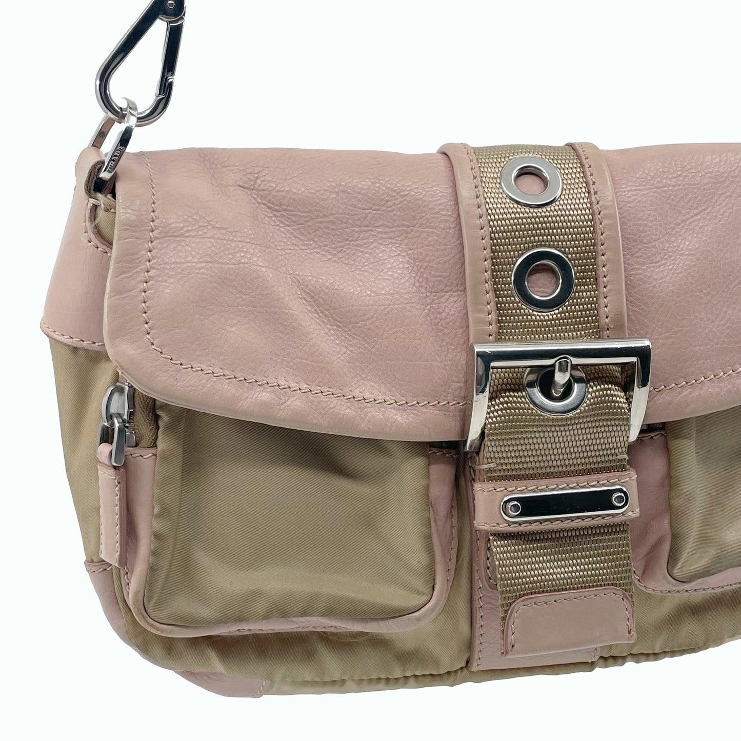 Prada nylon & leather shoulder bag