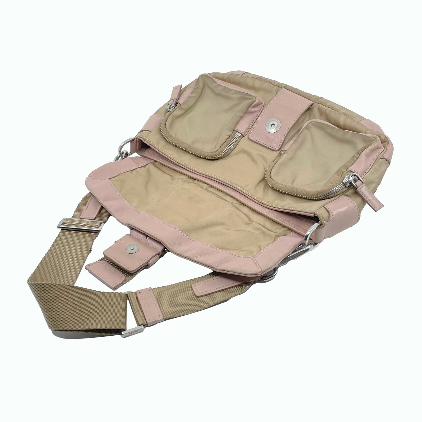 Prada nylon & leather shoulder bag