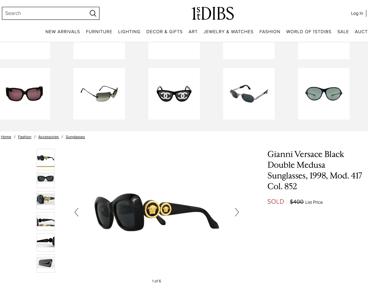 1998 Gianni Versace vintage sunglasses