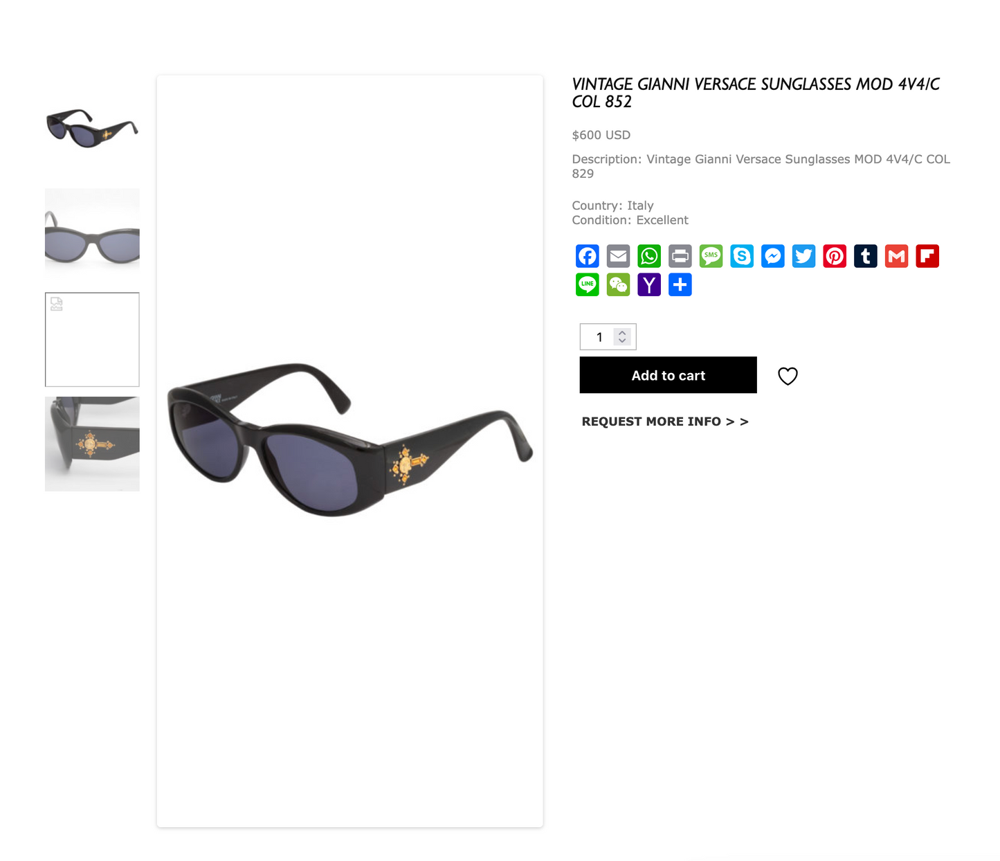 90'S GIANNI VERSACE SUNGLASSES