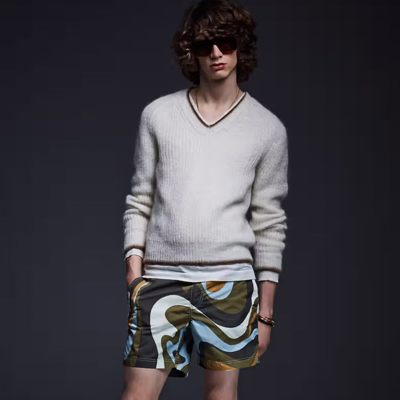 TOM FORD - PRINTED SWIM SHORTS MEN (M)