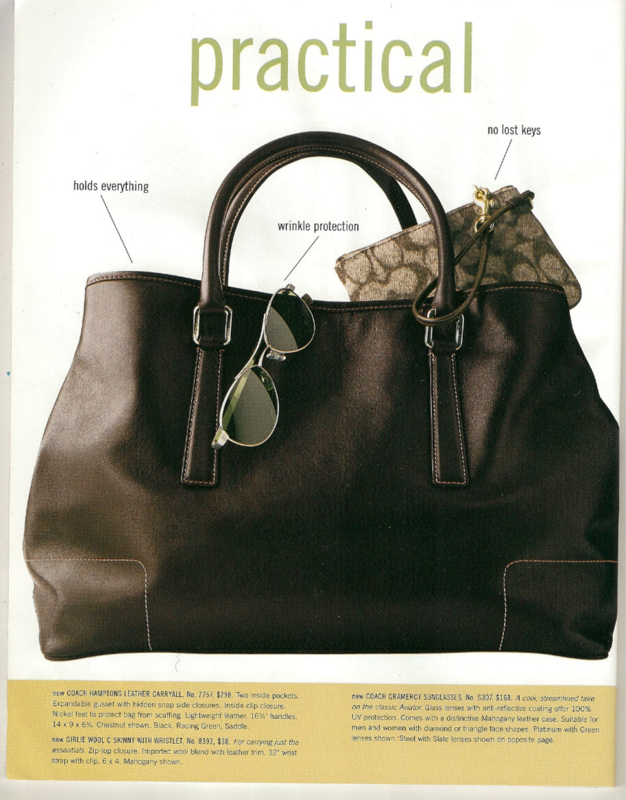 2001 COACH HAMPTONS HANDBAG