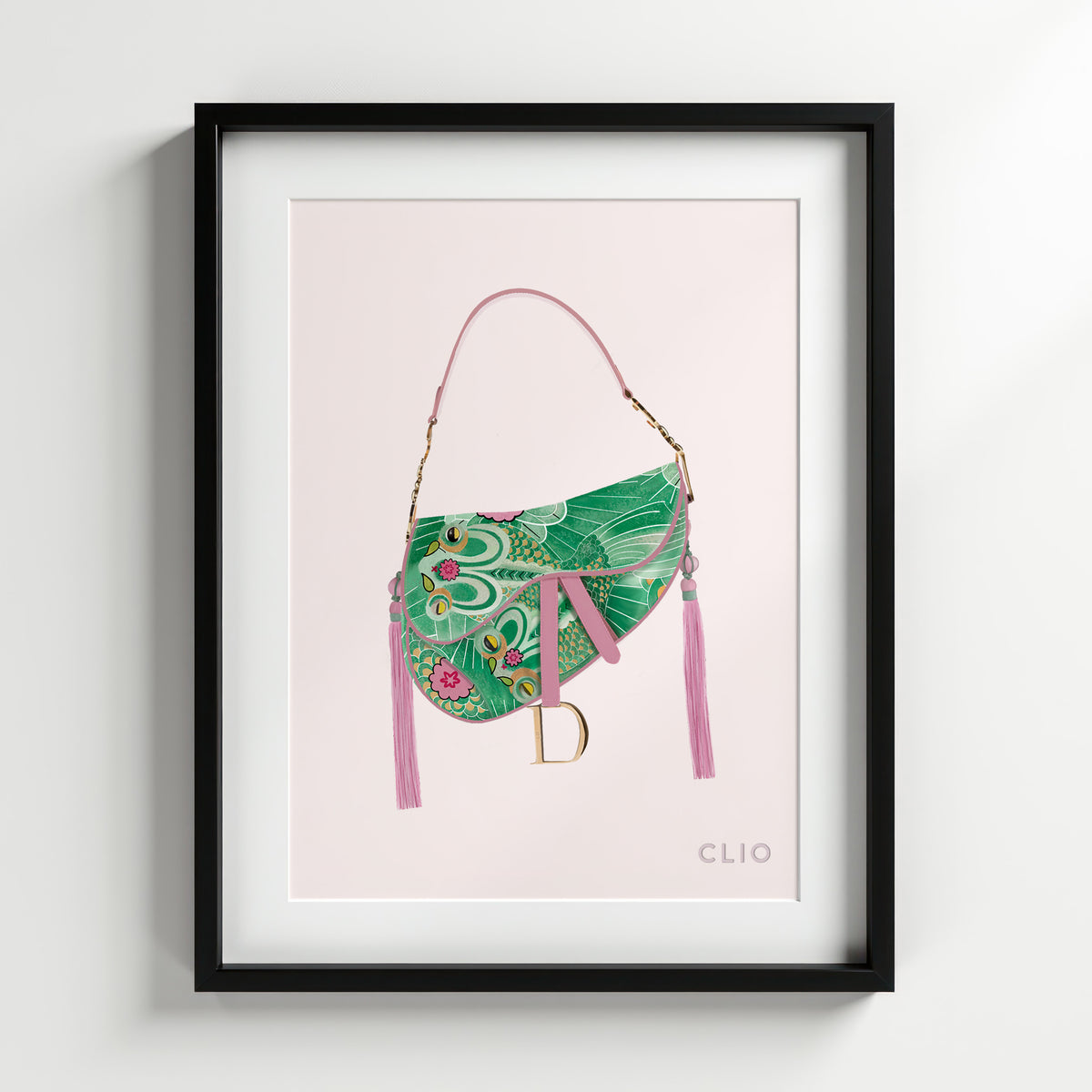 CLIO PRINT ASIAN SADDLE BAG 11.5X9"