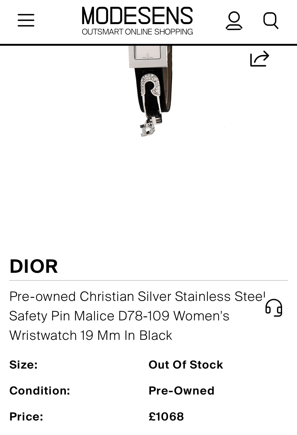 CHRISTIAN DIOR MALICE WATCH HARDCORE EDITION