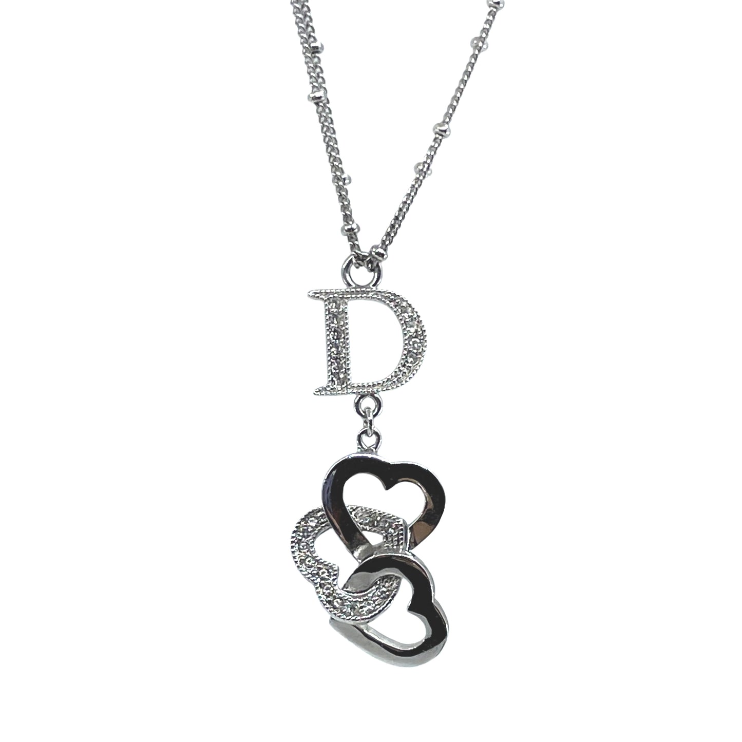 Christian Dior heart double necklace