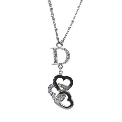 Christian Dior heart double necklace