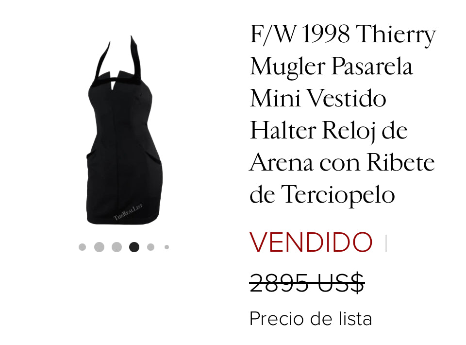 1998 THIERRY MUGLER ARCHIVE RUNWAY DRESS