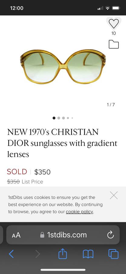 70’s Christian Dior sunglasses