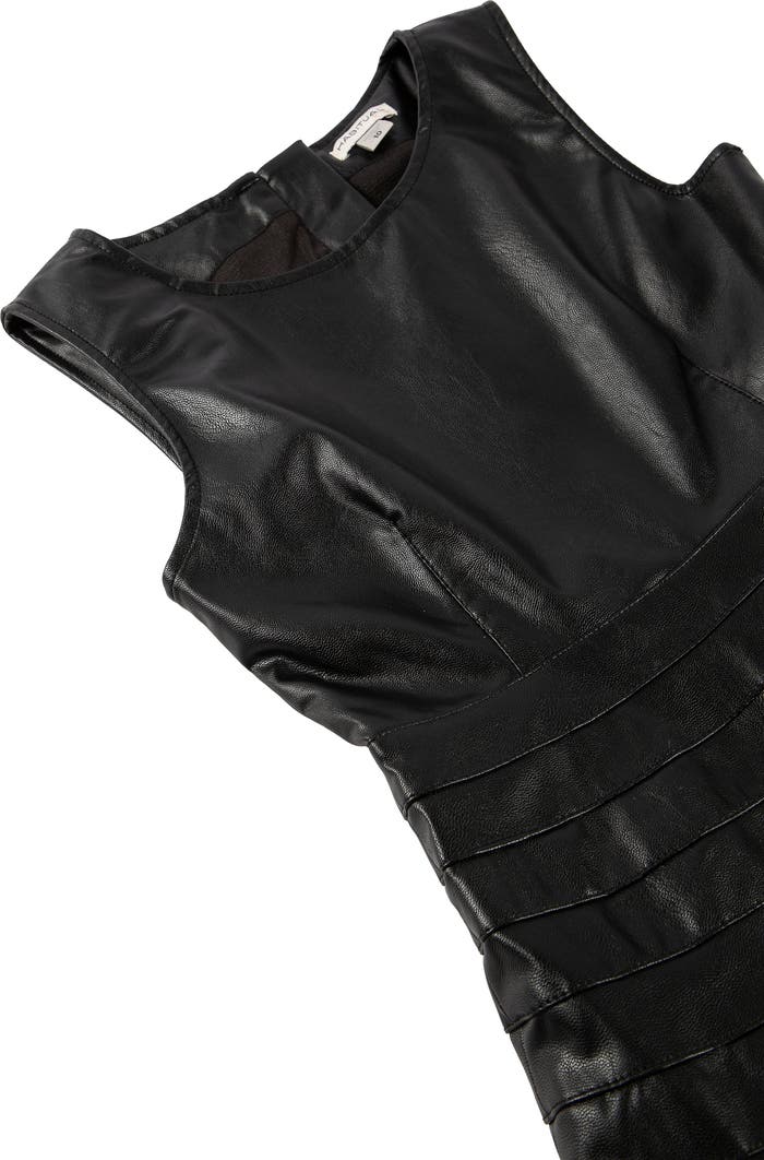 FAUX LEATHER DRESS (S)