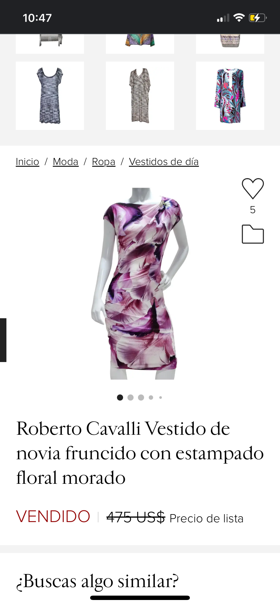 Roberto Cavalli vestido (S)