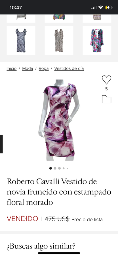 Roberto Cavalli vestido (S)