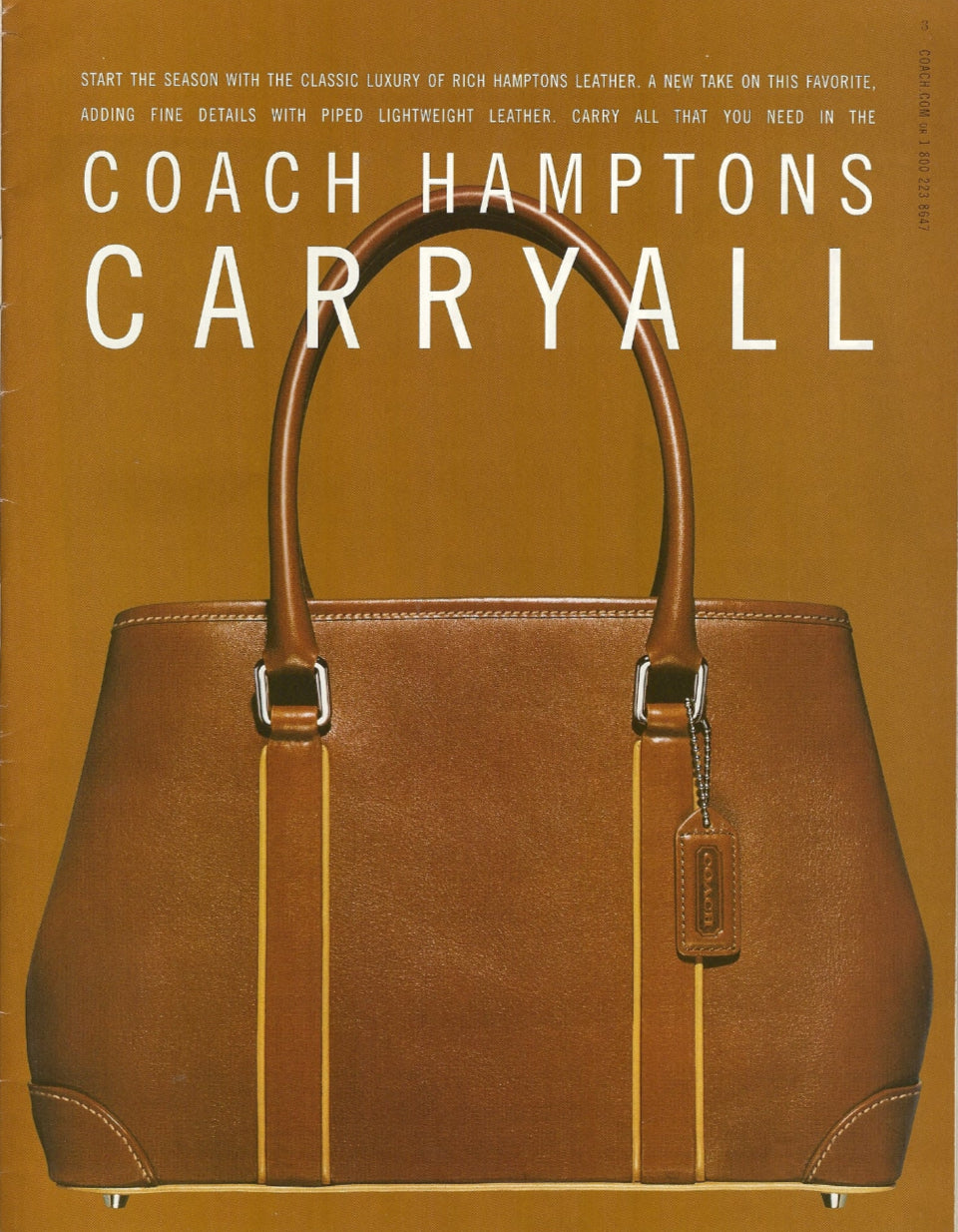 2001 COACH HAMPTONS HANDBAG