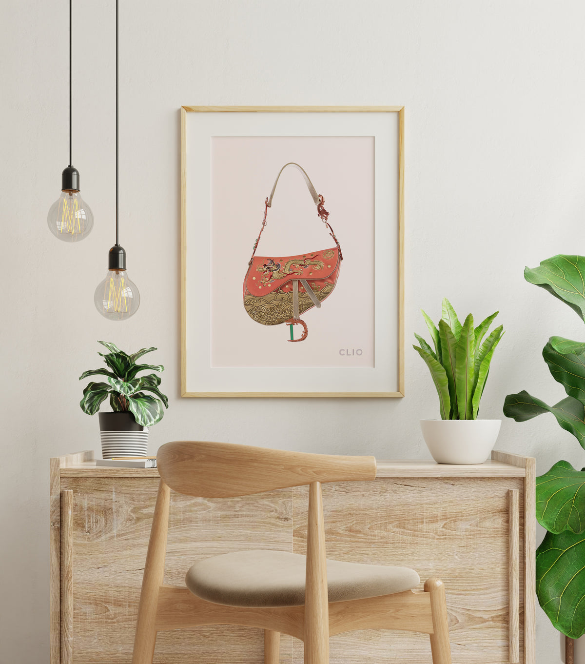 CLIO PRINT SADDLE BAG DRAGÓN 11.5X9"