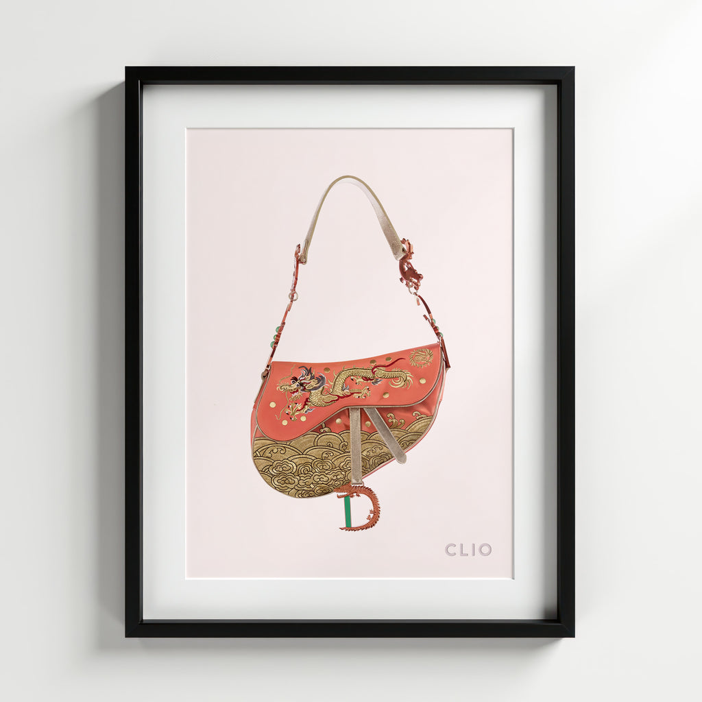 CLIO PRINT SADDLE BAG DRAGÓN 11.5X9"