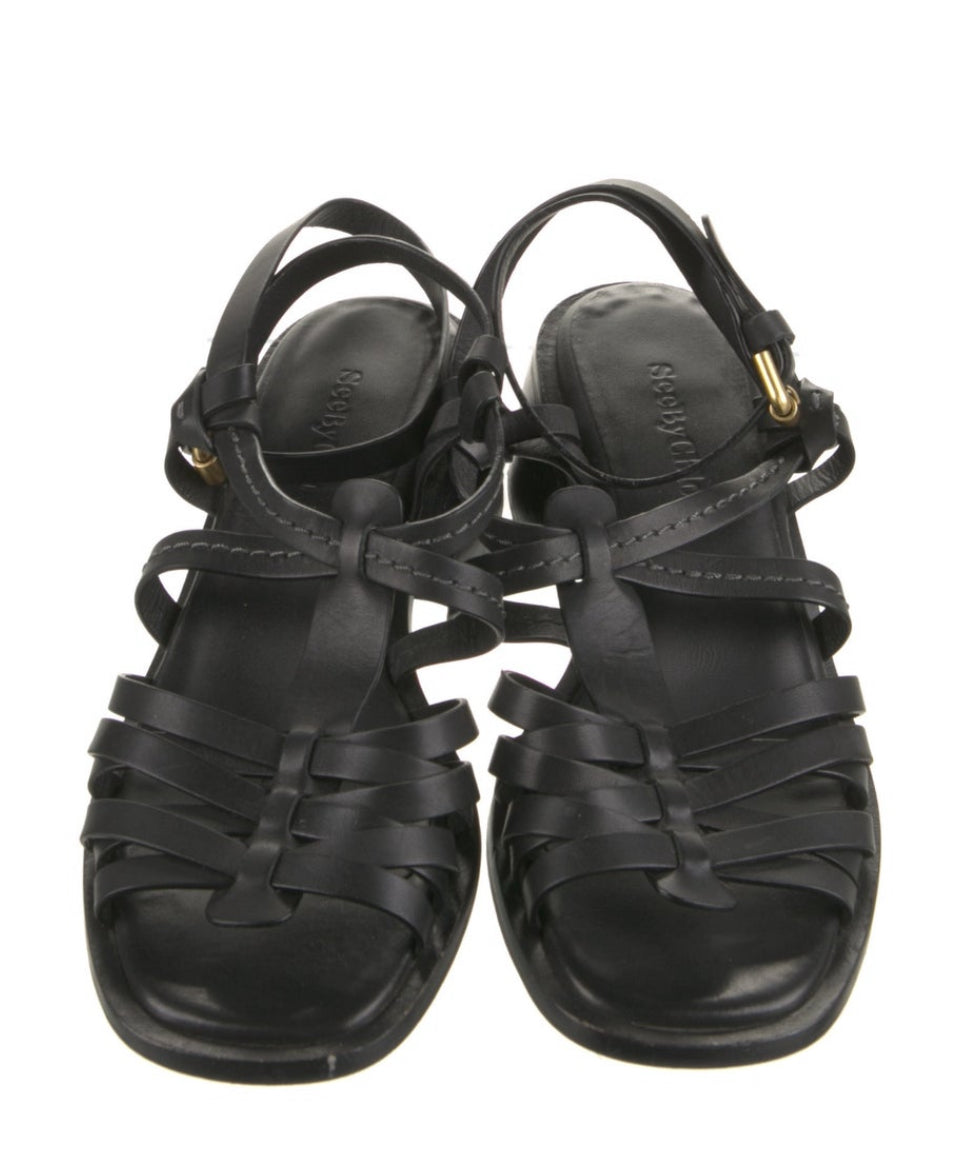 SEE BY CHLOÉ GLADIATOR SANDALS (7.5US)