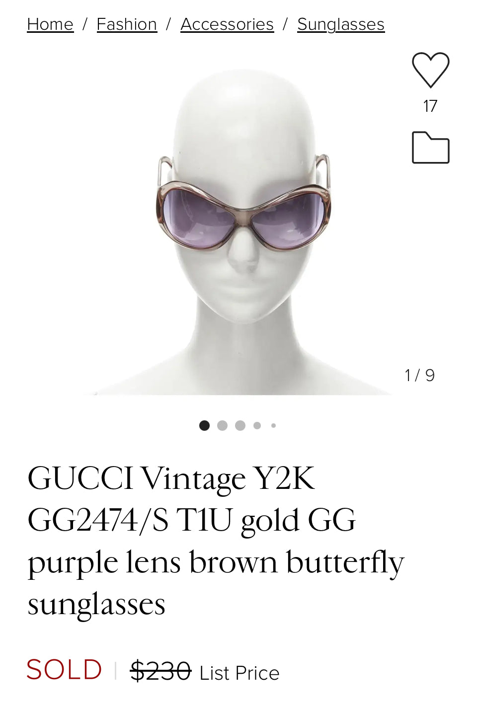 Gucci oversized sunglasses