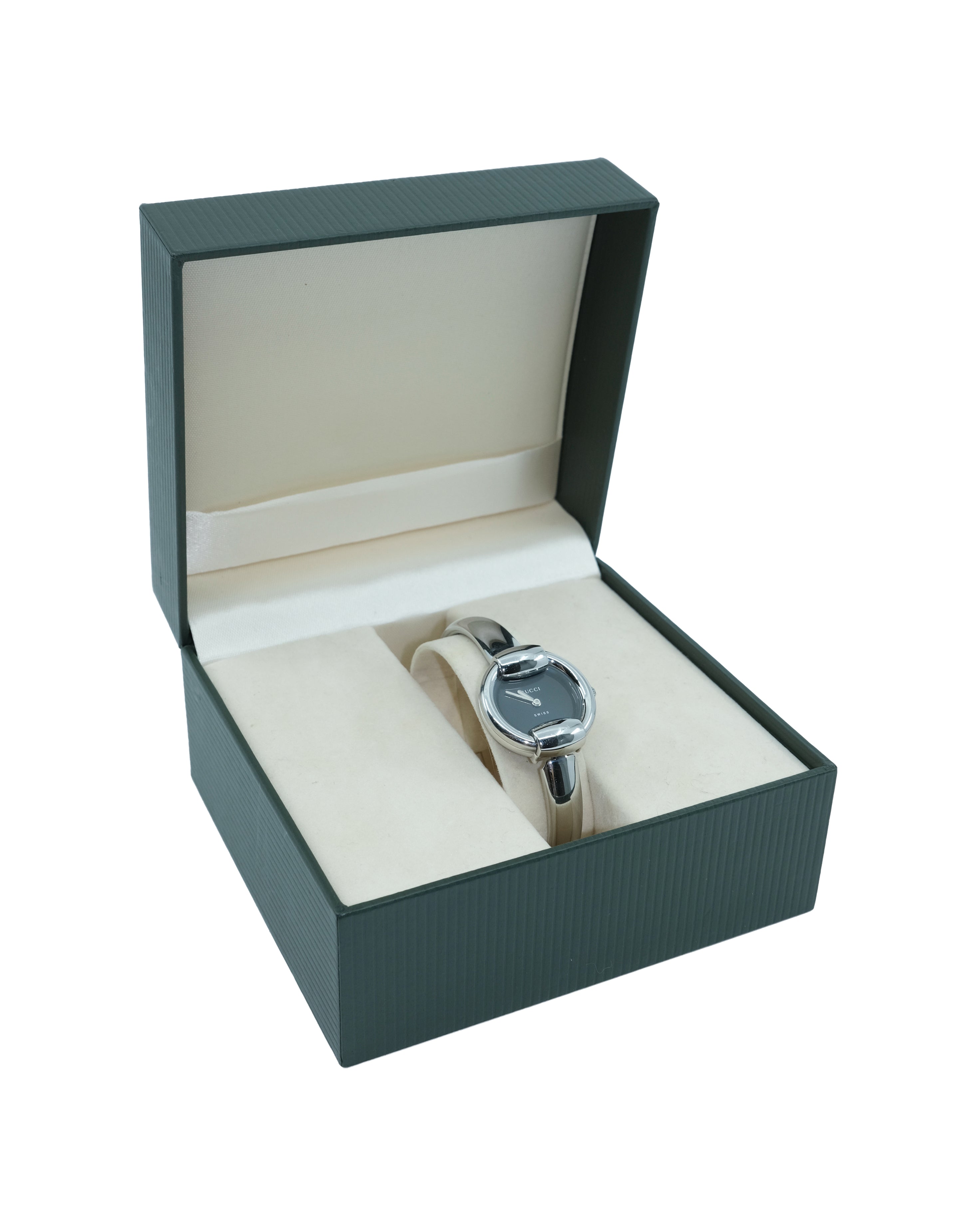 GUCCI ROUND SILVER WATCH 1400L