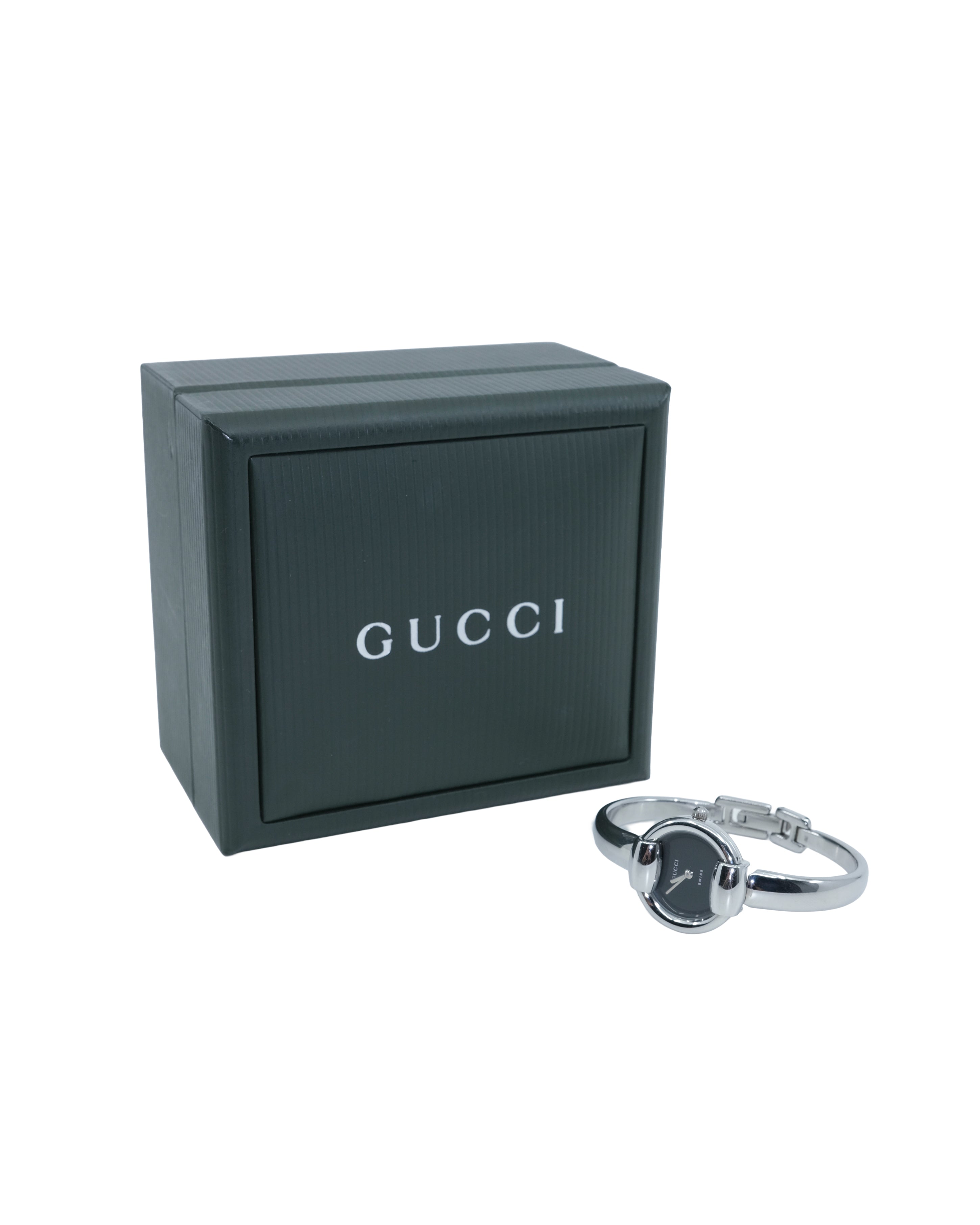 GUCCI ROUND SILVER WATCH 1400L