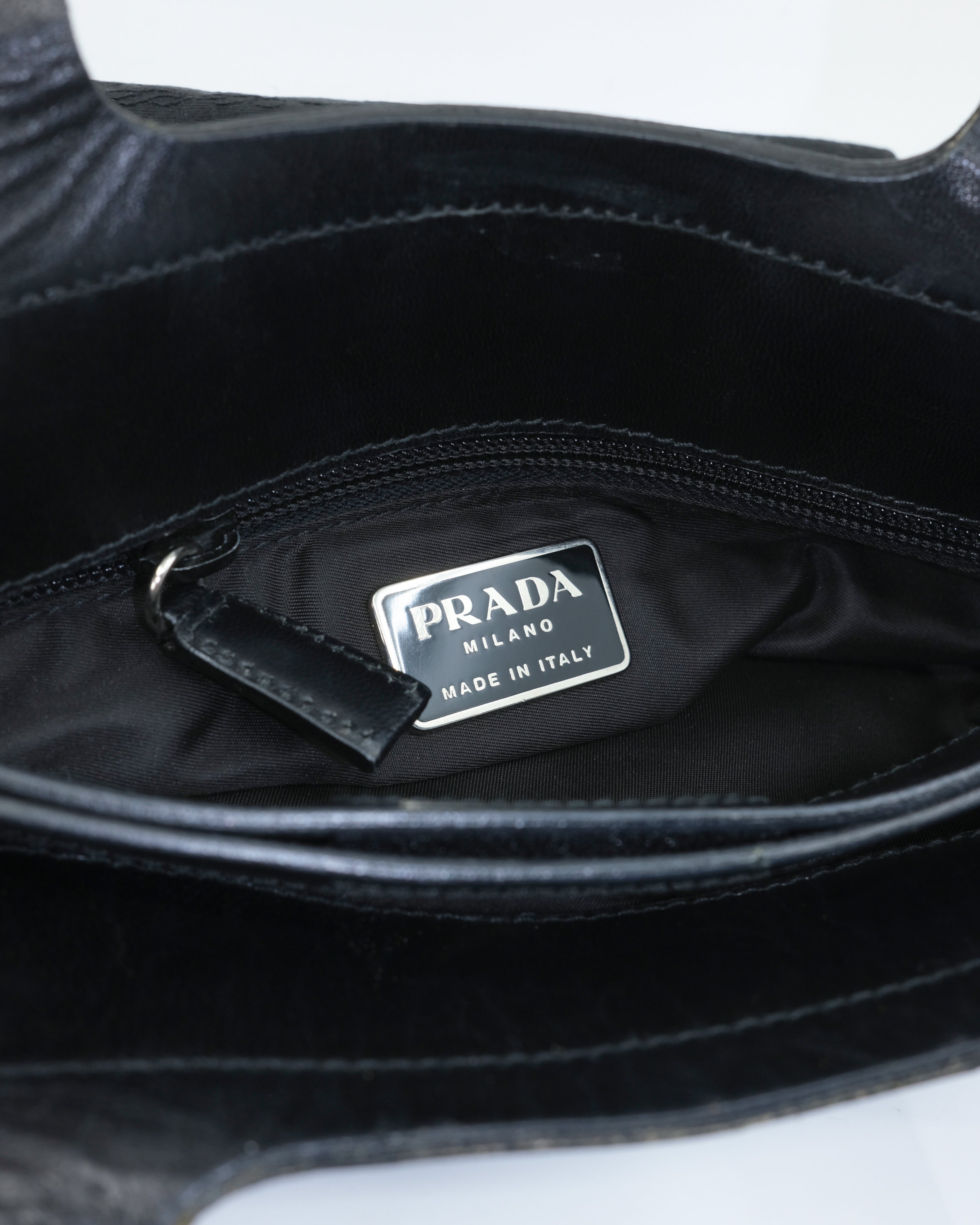 1990'S PRADA TESSUTO MONOGRAM HANDBAG