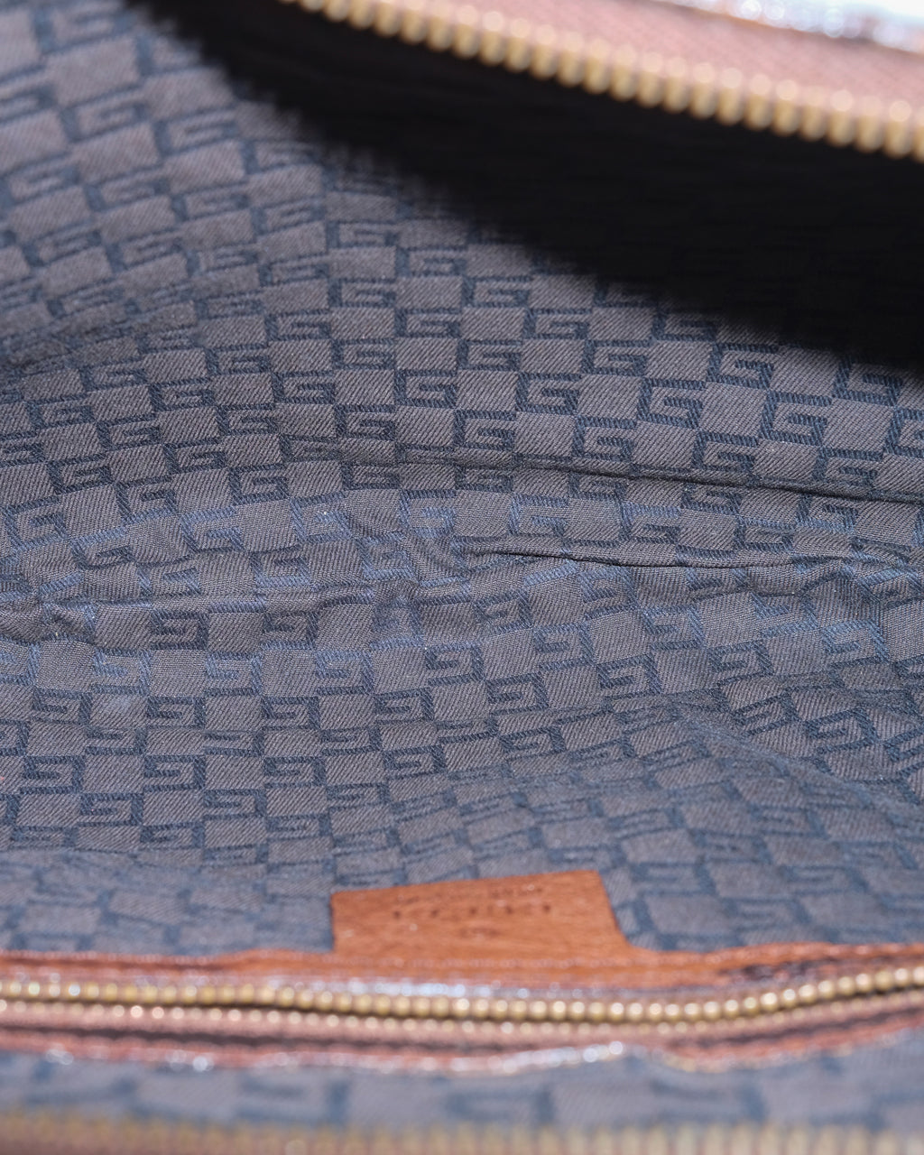 GUCCI OSTRICH LEATHER HALF MOON BAG