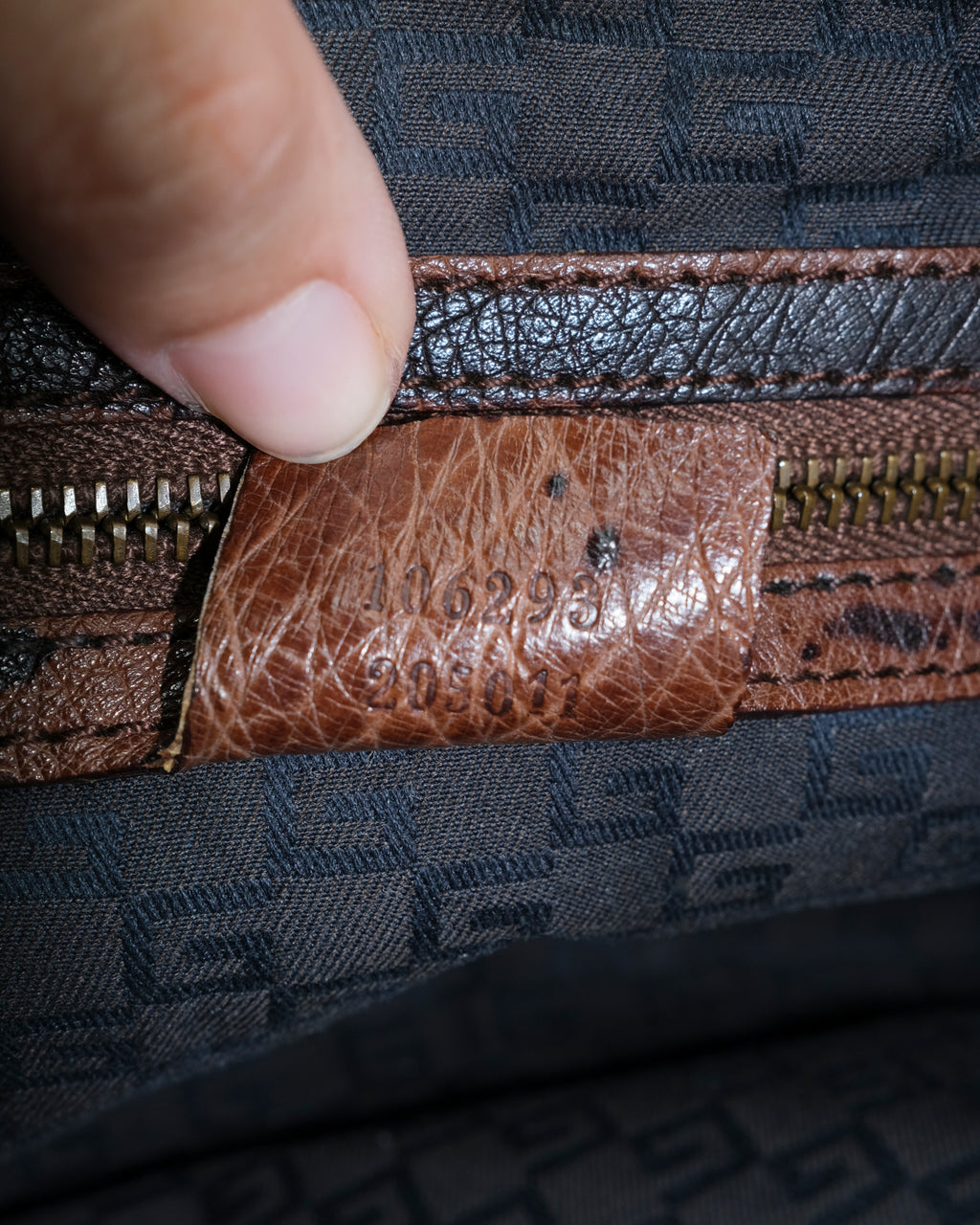 GUCCI OSTRICH LEATHER HALF MOON BAG