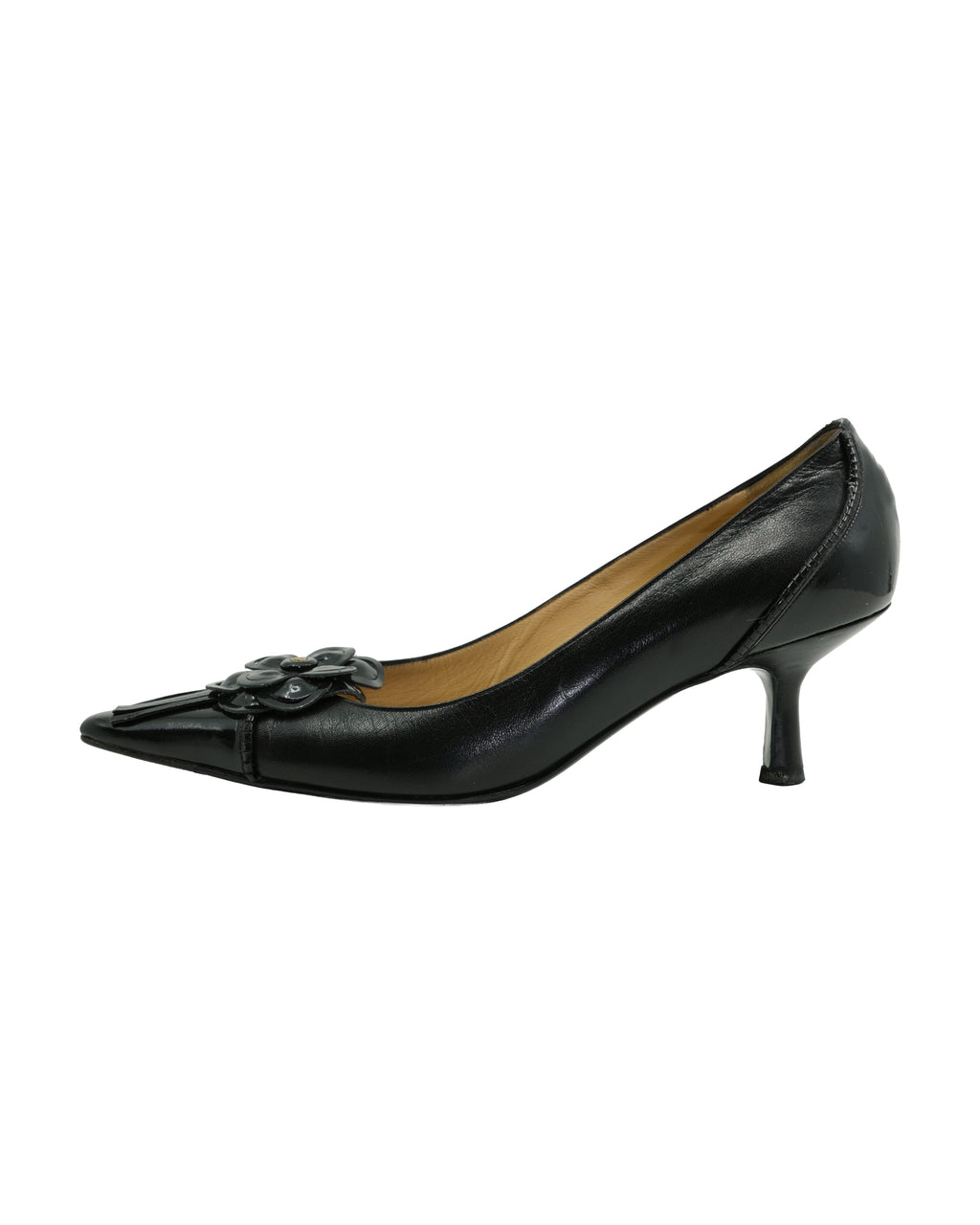 CHANEL VINTAGE KITTEN HEELS (38)