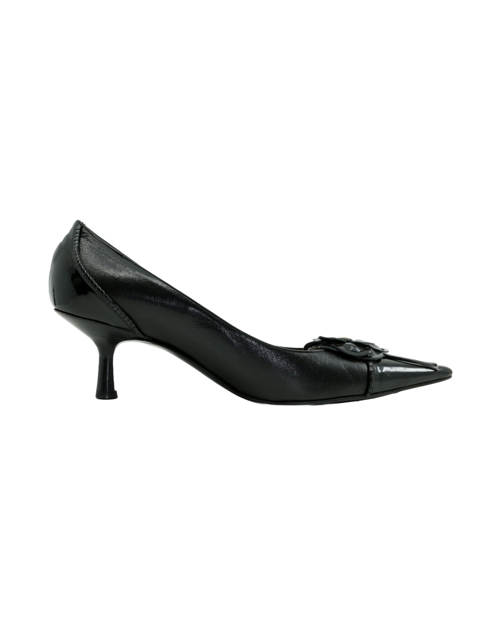 CHANEL VINTAGE KITTEN HEELS (38)