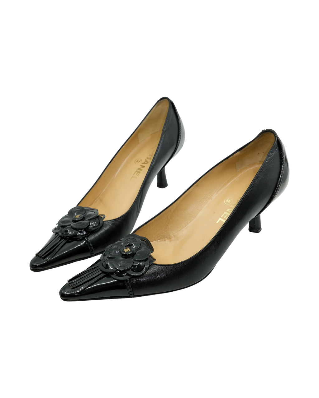CHANEL VINTAGE KITTEN HEELS (38)