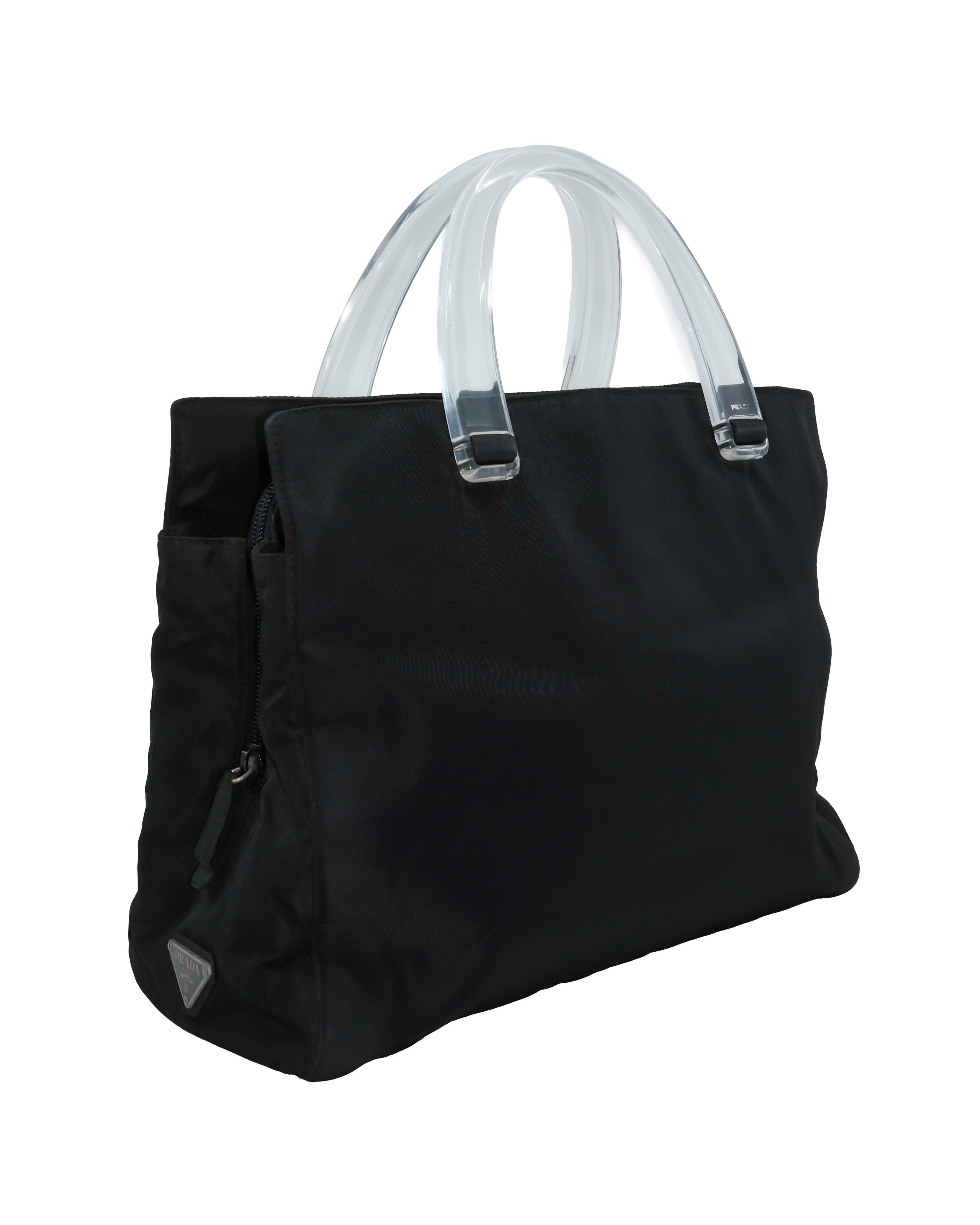 PRADA NYLON ACRYLIC HANDLE BAG