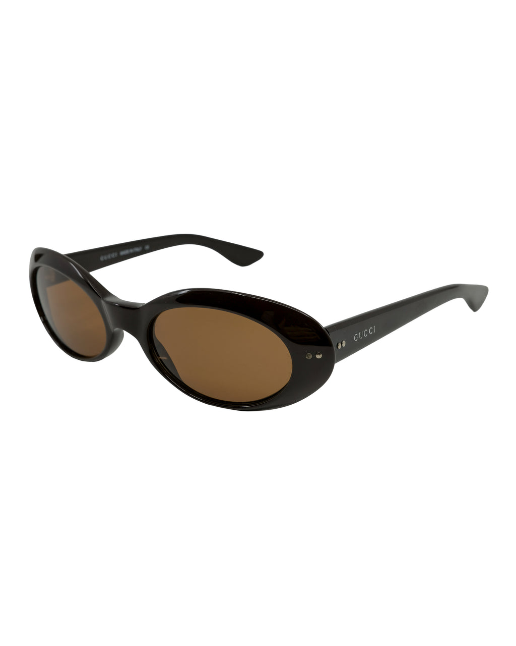 GUCCI OVAL SUNGLASSES BROWN