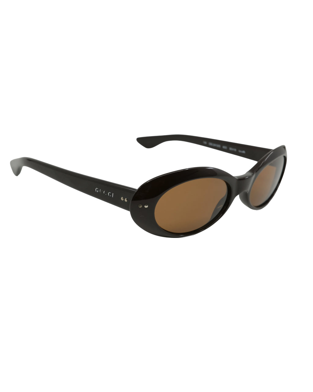 GUCCI OVAL SUNGLASSES BROWN