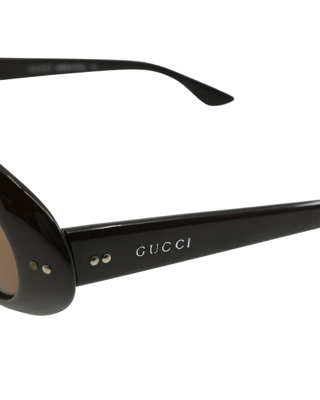 GUCCI OVAL SUNGLASSES BROWN