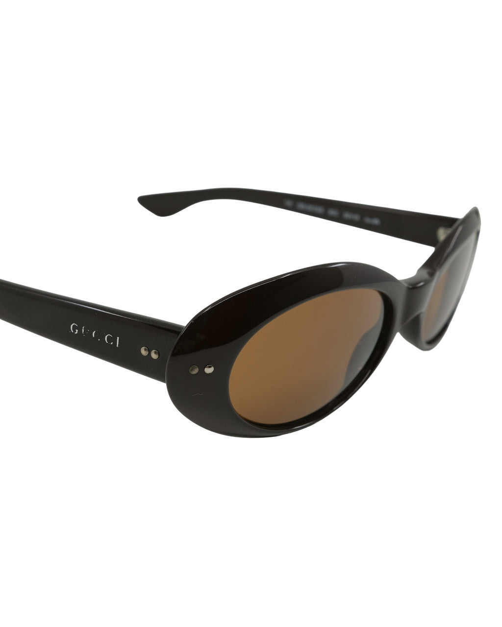 GUCCI OVAL SUNGLASSES BROWN