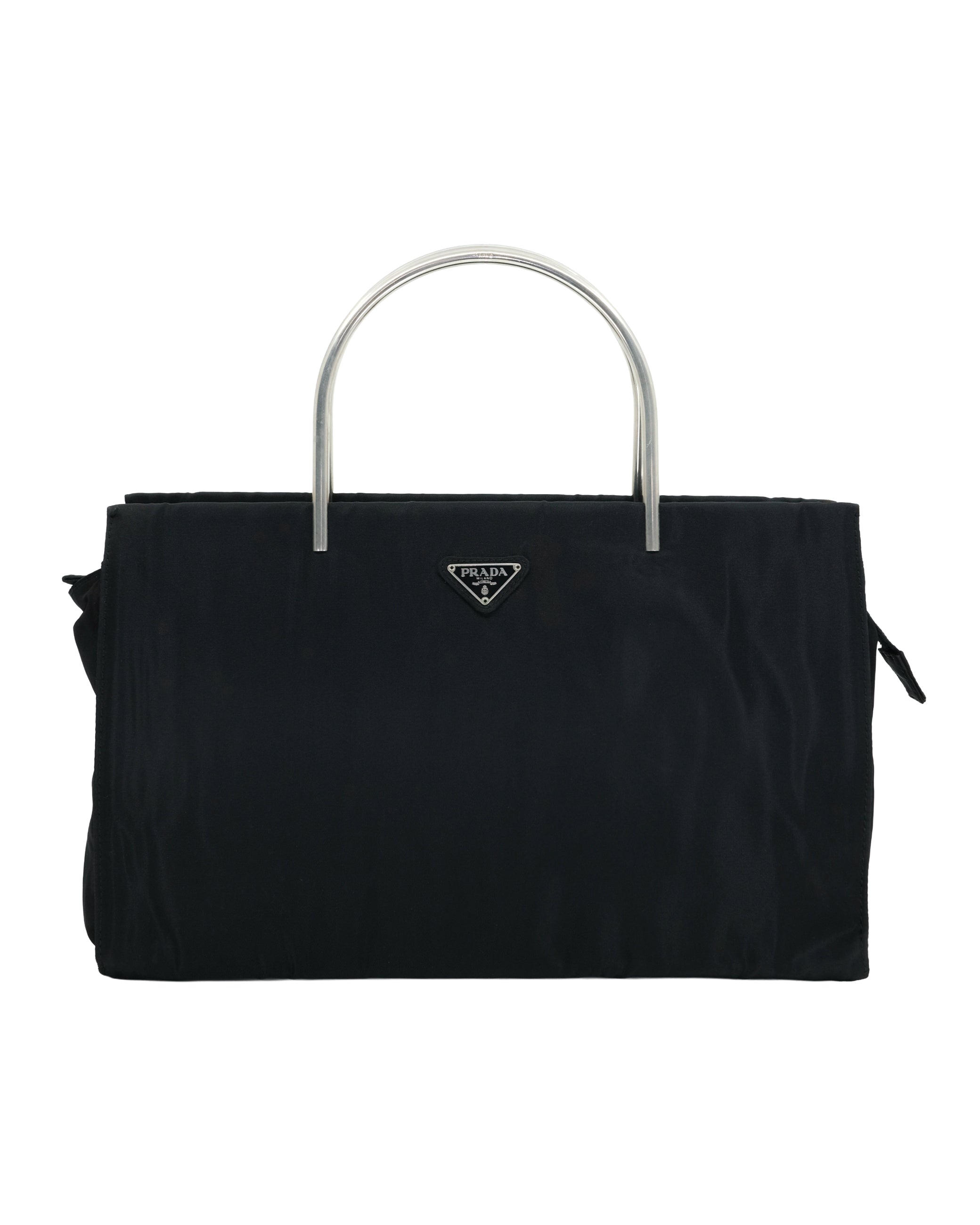 PRADA 1997 METAL HANDLE BAG