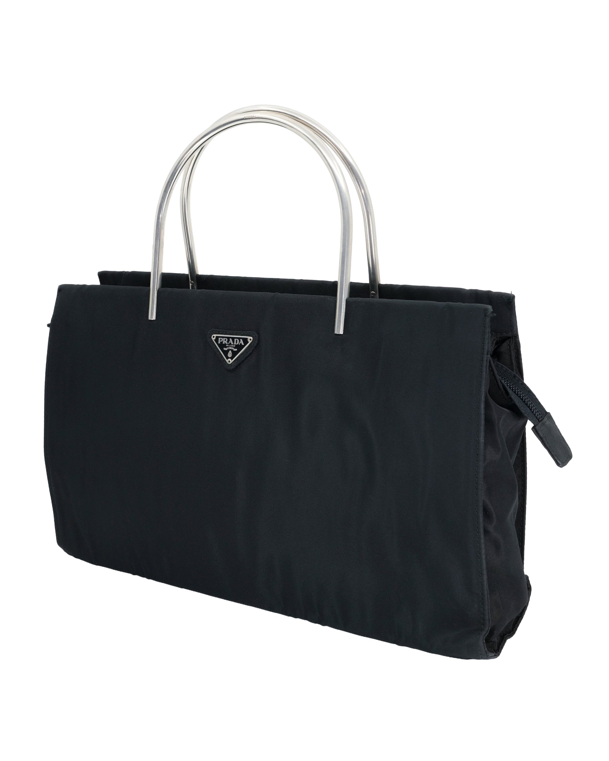 PRADA 1997 METAL HANDLE BAG